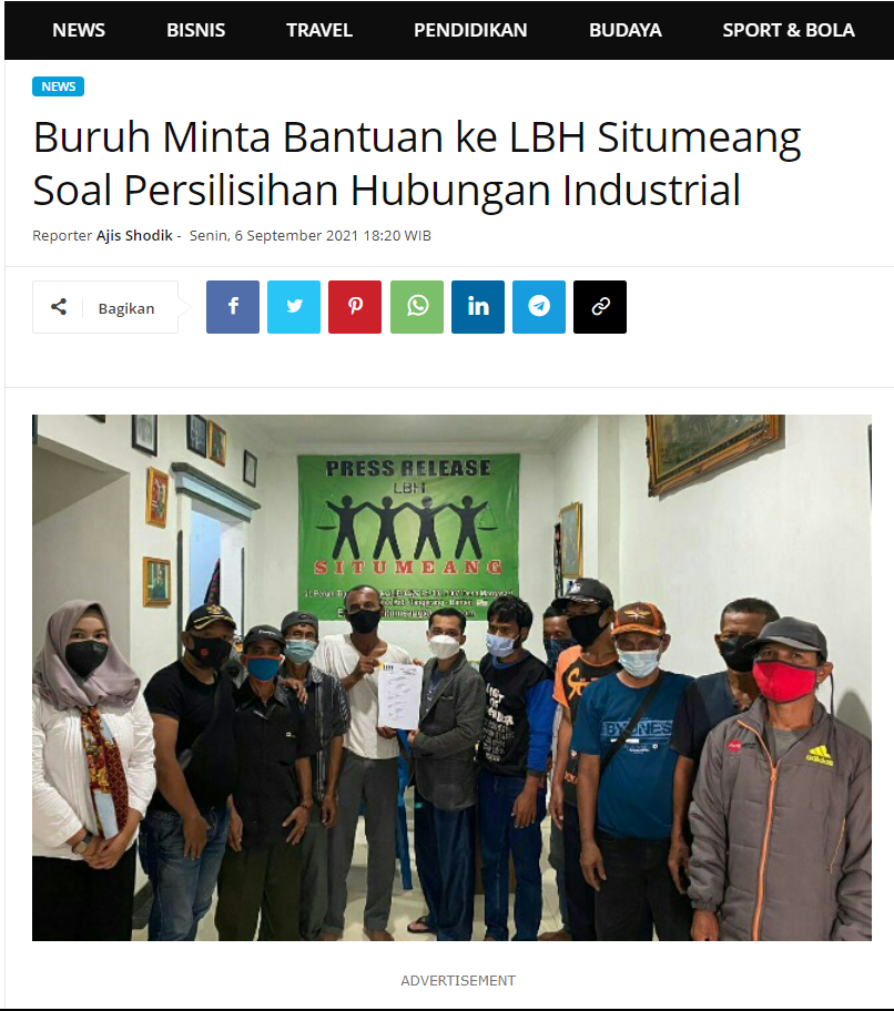 Buruh Minta Bantuan ke LBH Situmeang