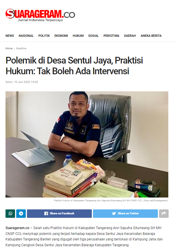 Polemik di Desa Sentul Jaya
